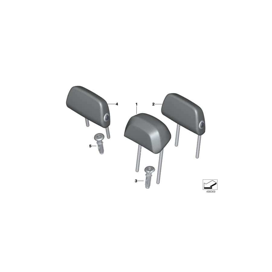 Genuine BMW 52207469957 G01 G02 Headrest Leather COGNAC (Inc. X3 20iX, X4 30dX & X4 30iX)