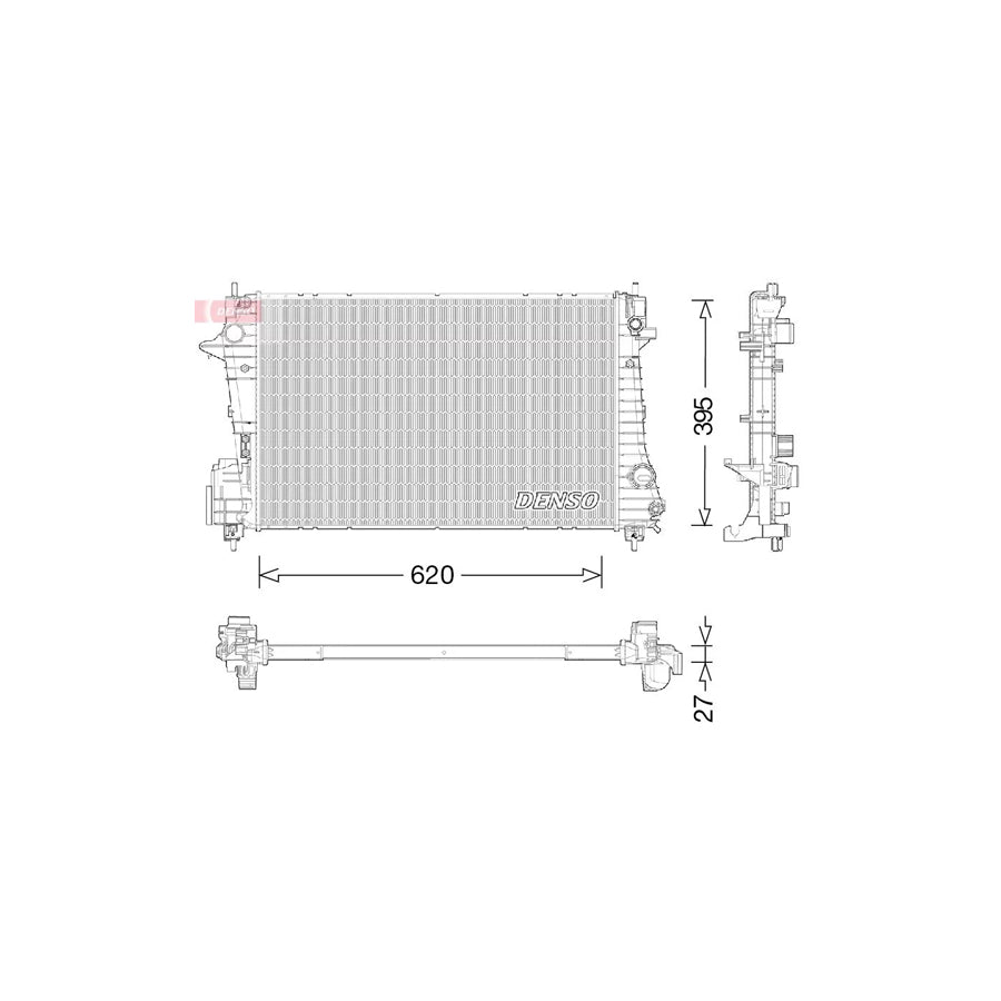 DENSO DRM15009 Engine Radiator for Chevrolet Aveo