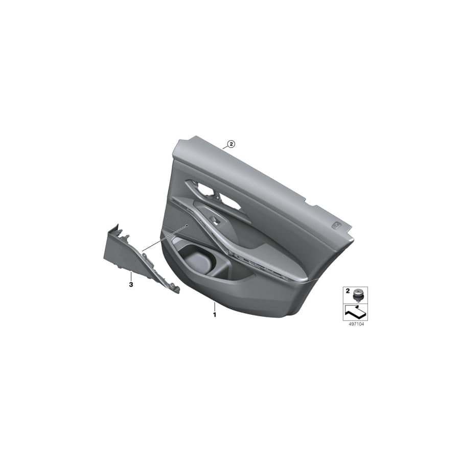 Genuine BMW 51429460699 G20 G21 Door Trim Panel, Rear, Left ANTHRAZIT (Inc. 330i, 330e & 318d)