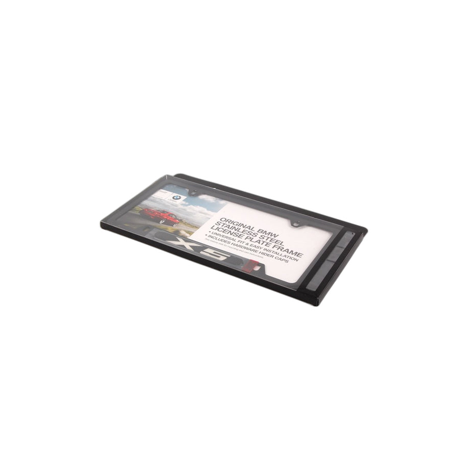 Genuine BMW 82120418627 E53 E70 License Plate Frame BLK/CHR X5 (Inc. X5 3.0si, X5 4.8is & X5 4.4i)