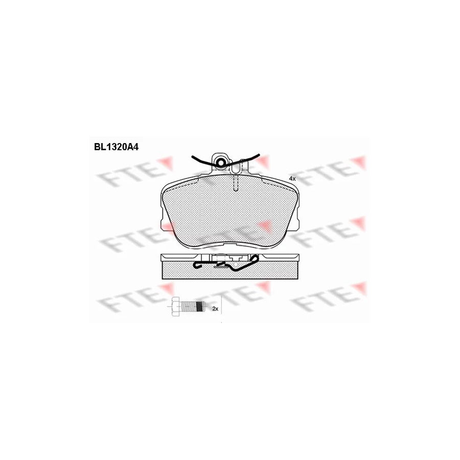 FTE 9010108 Brake Pad Set Suitable for Mercedes-Benz C-Class