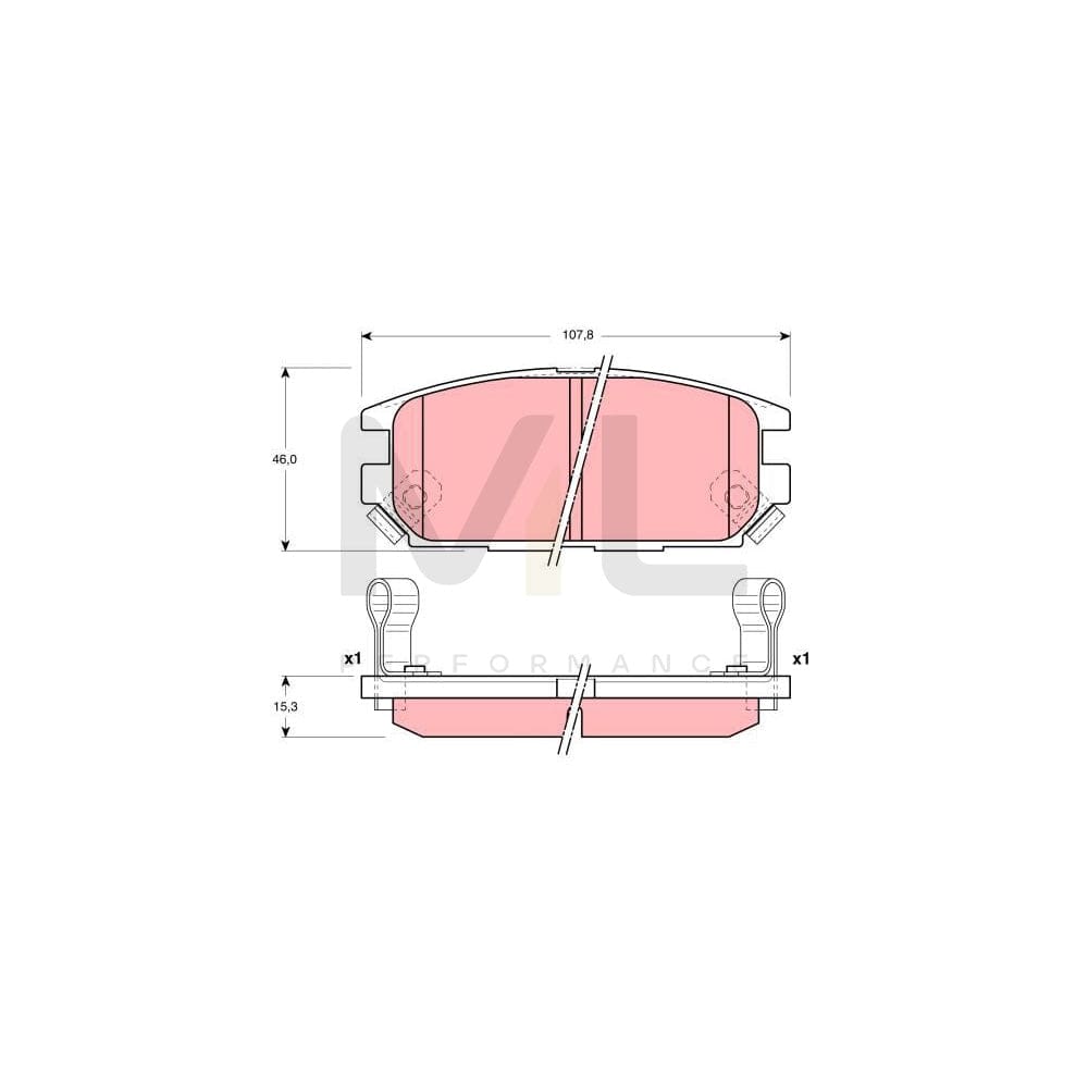 TRW Gdb3199 Brake Pad Set With Acoustic Wear Warning