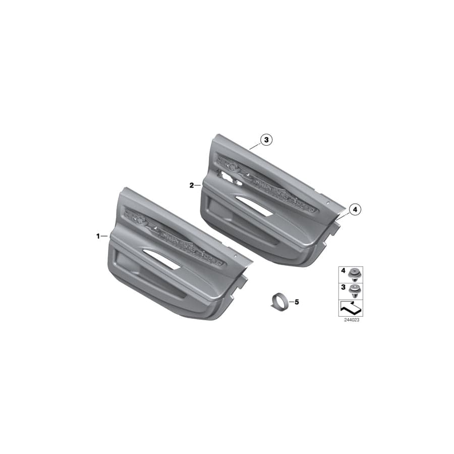 Genuine BMW 51429161760 F02 F04 Door Lining Leather Rear Right SCHWARZ (Inc. 750Li, 750LiX 4.0 & 730Li)