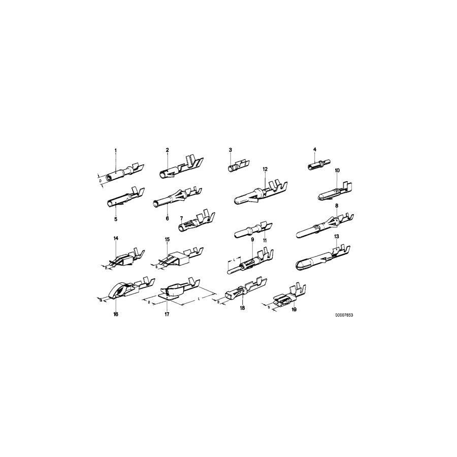 Genuine BMW 61131365099 E21 E24 (K100, Circular Connector D1,6/L=10,1 (Inc. 730, 528i & 318is)