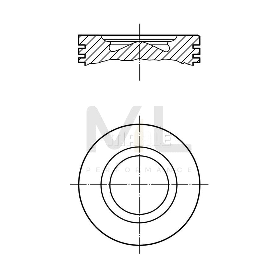 MAHLE ORIGINAL 007 PI 00106 002 Piston 96,4 mm, with cooling duct, with piston ring carrier | ML Performance Car Parts