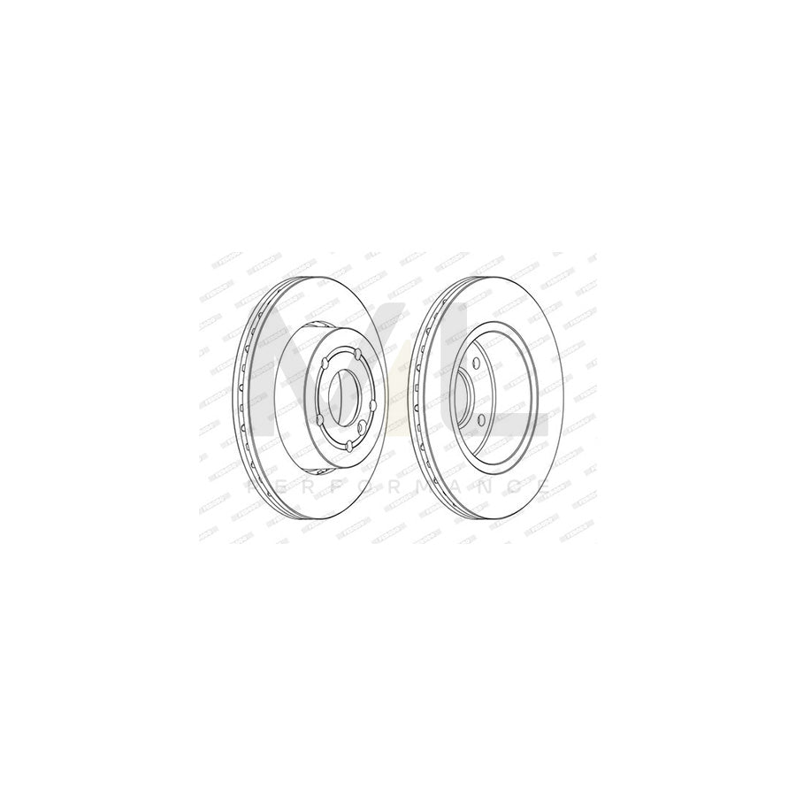 Ferodo Premier DDF873C Brake Disc for Land Rover Range Rover II (P38A) Vented, Coated, Without Bolts/Screws - Pair