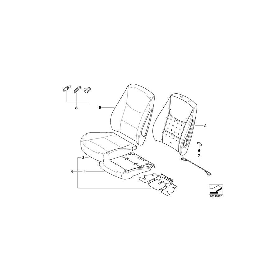 Genuine BMW 52109177078 E82 E88 Seat Upholstery, Imitation Leather SCHWARZ (Inc. 128i & 135i)