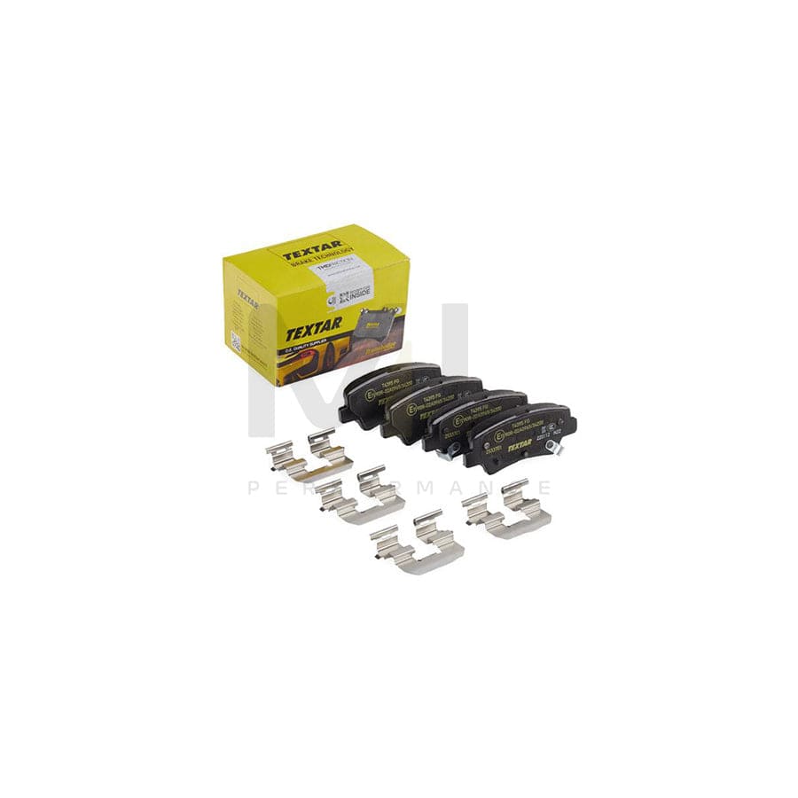 TEXTAR 2533701 Brake pad set with acoustic wear warning