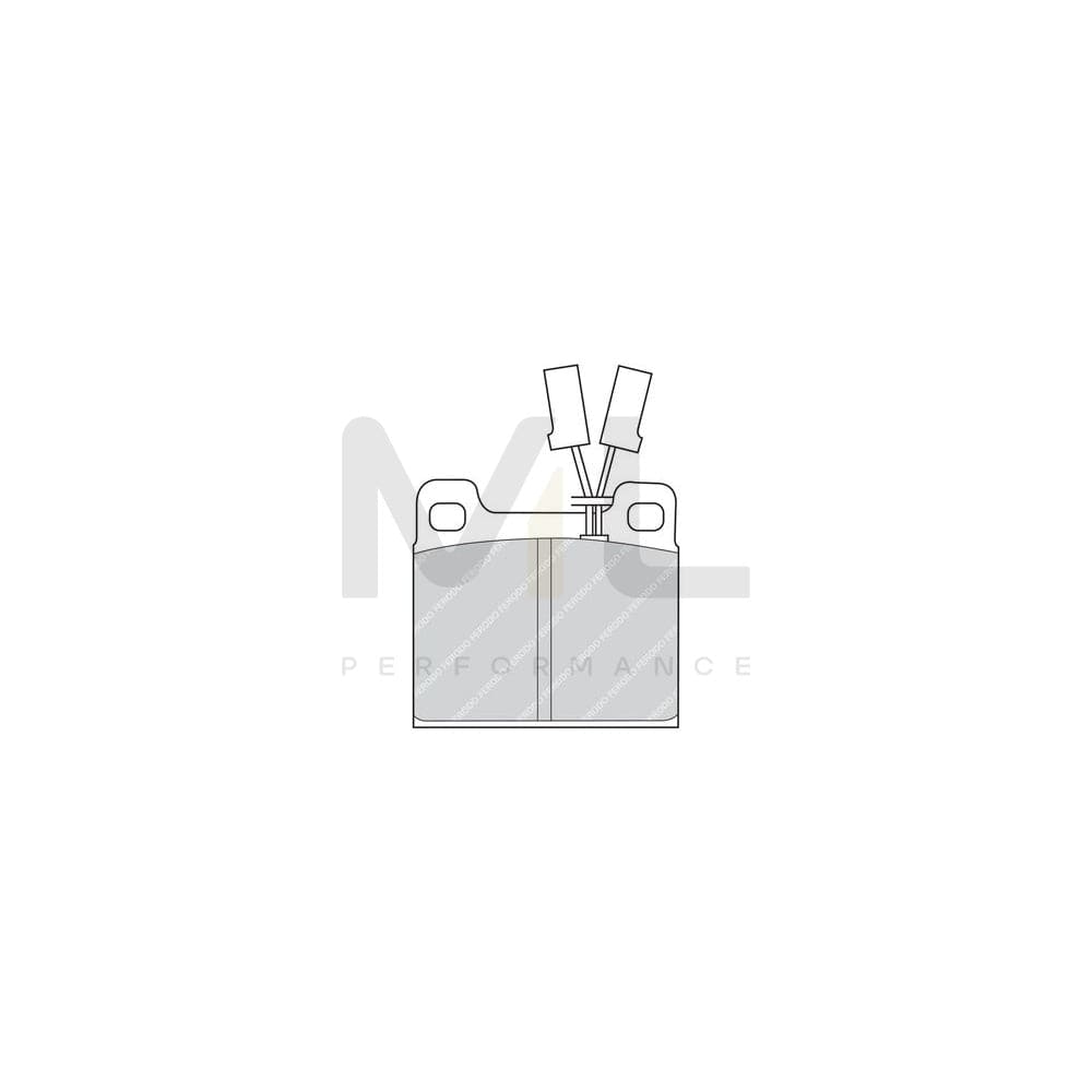 Ferodo Premier FDB348 Brake Pad Set Incl. Wear Warning Contact, Without Accessories