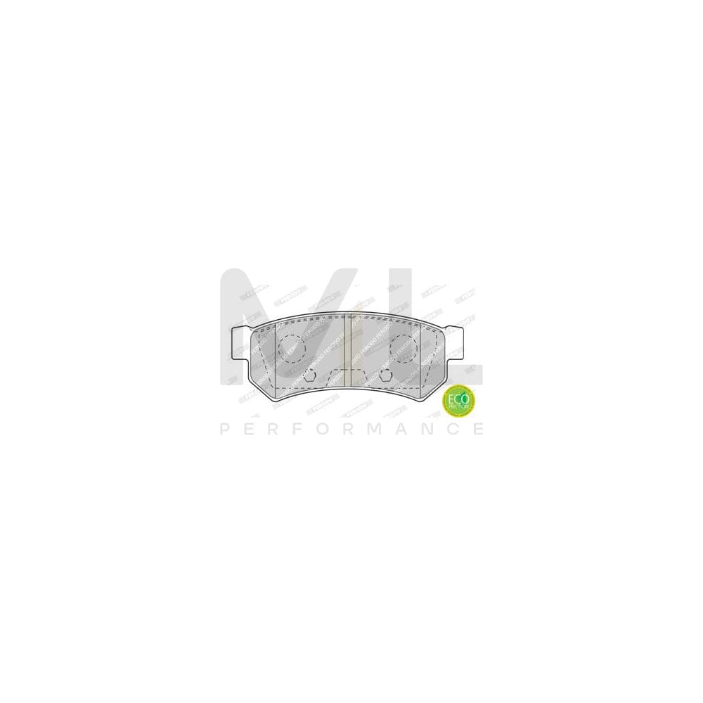 Ferodo Premier Eco Friction FDB4295 Brake Pad Set Not Prepared for Wear Indicator, Without Accessories