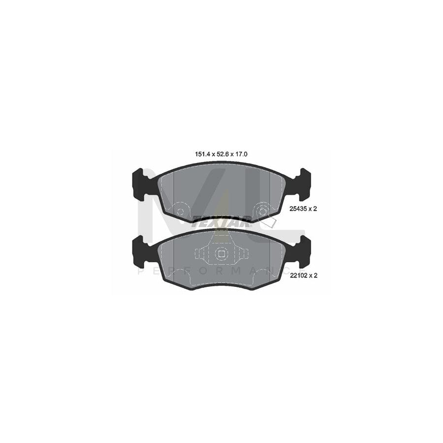 TEXTAR 2543501 Brake pad set for FIAT 500 Hatchback (312) with acoustic wear warning