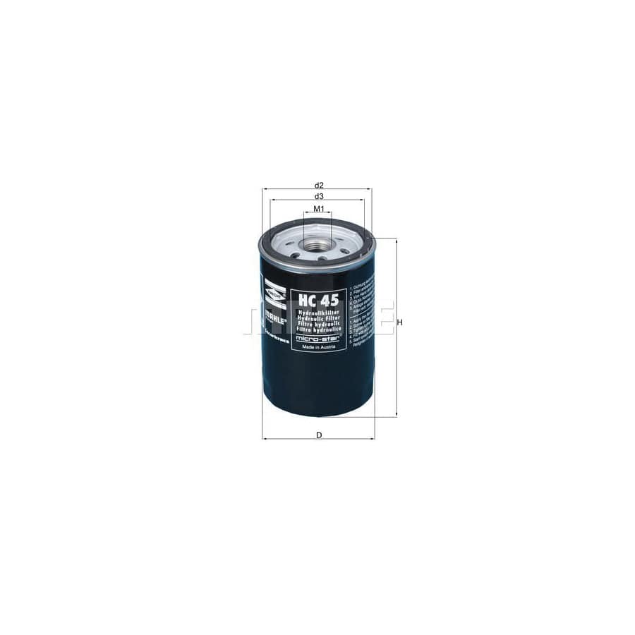 Mahle Original Hc 45 Hydraulic Filter, Automatic Transmission | ML Performance UK Car Parts