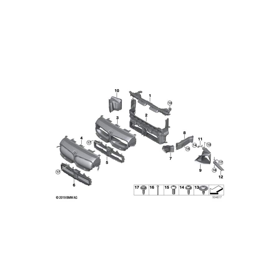 Genuine BMW 51747474675 F44 Air Duct, Brake, Left (Inc. 220d & 228iX)