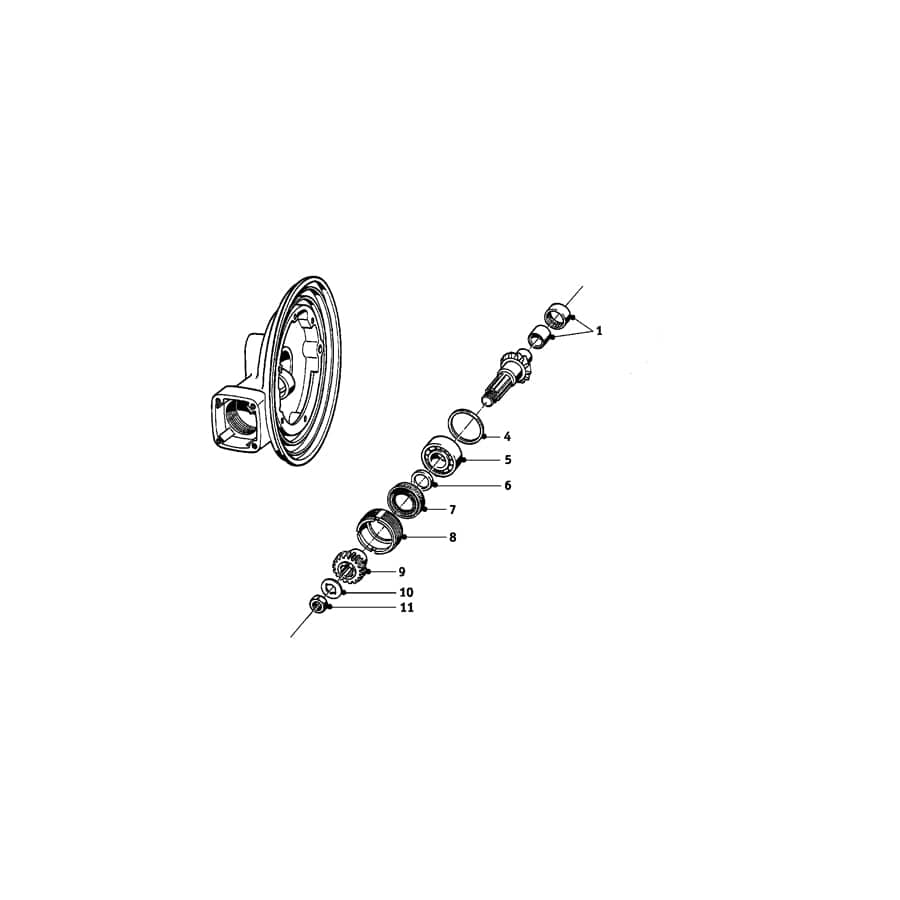 Genuine BMW 33123038252 Threaded Ring (Inc. R69, R50/2 & R60)