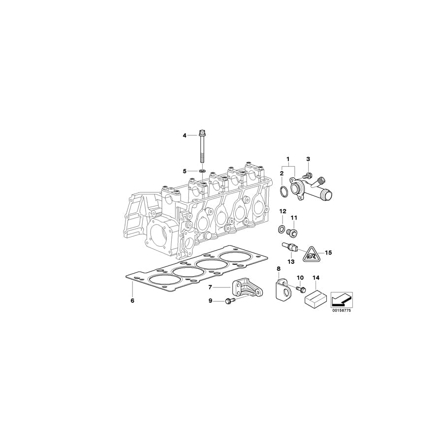 Genuine BMW 11121712309 E36 E46 Gasket Set Cylinder Head Asbestos Free (Inc. 318Ci, Z3 1.9 & 318i)