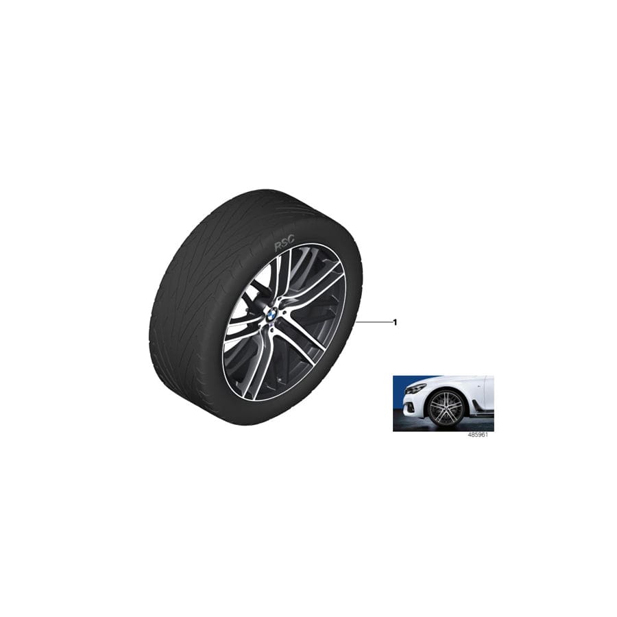 Genuine BMW 36112459619 G32 G11 Rdc Compl. Set Of Black Summer Wheels M PERFORMANCE (Inc. 640dX, 620d & 630iX)