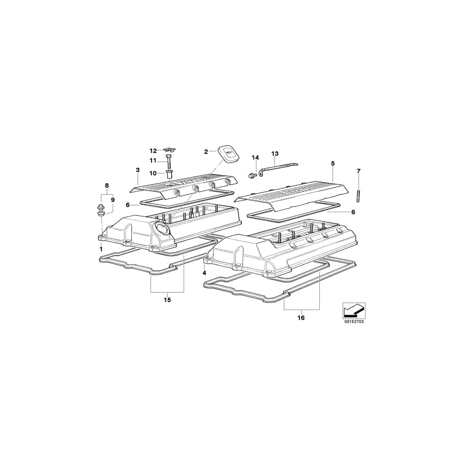 Genuine BMW 11121715404 E32 E53 E52 Spacer Sleeve With O-Ring (Inc. 735i, Alpina V8 & 840i)