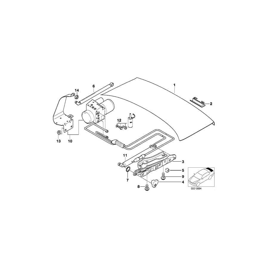 Genuine BMW 51498221022 E38 Switch Cover SCHWARZ (Inc. 740d, 740i & 750iL)
