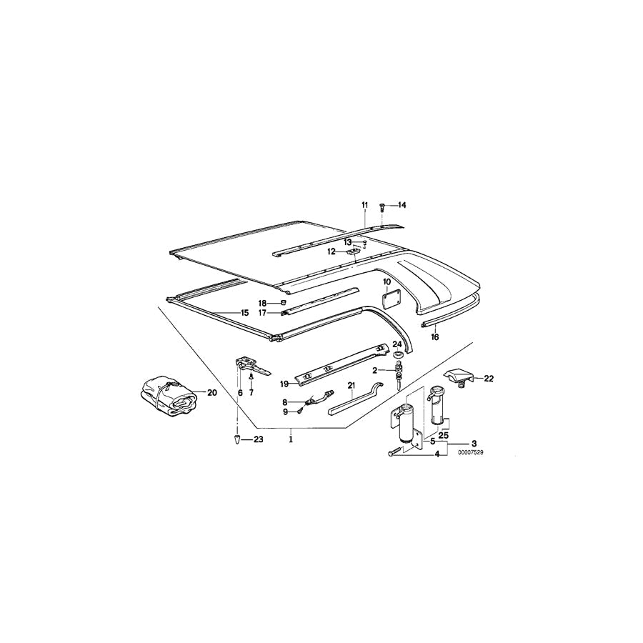 Genuine BMW 54211953046 E30 Rail (Inc. 325i, 320i & M3)