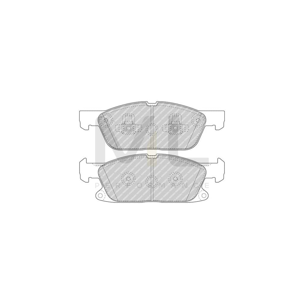 Ferodo FDB5087 Brake Pad Set Not Prepared for Wear Indicator, With Piston Clip, Without Accessories