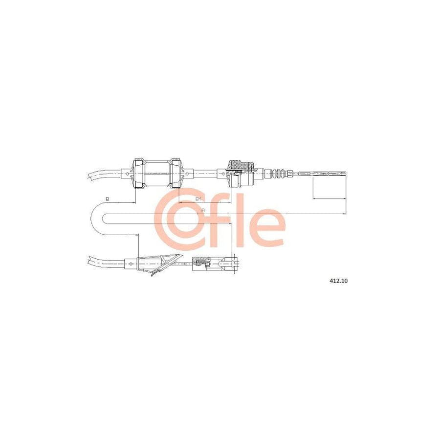 Cofle 92.412.10 Clutch Cable for Fiat Punto