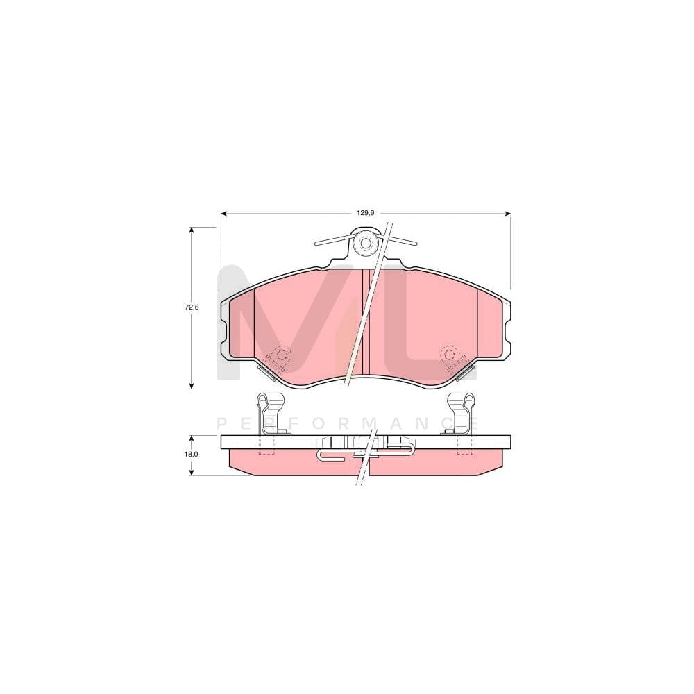 TRW Gdb3089 Brake Pad Set With Acoustic Wear Warning