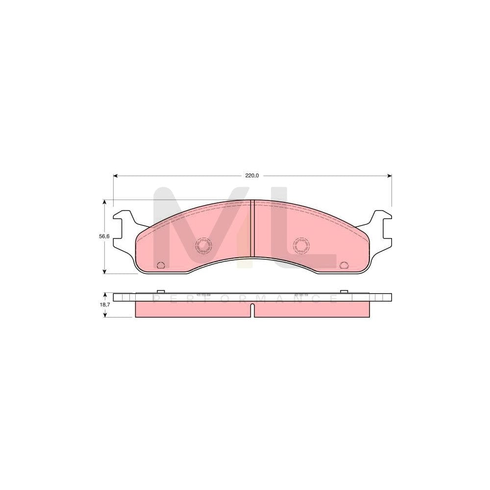 TRW Gdb4067 Brake Pad Set Not Prepared For Wear Indicator