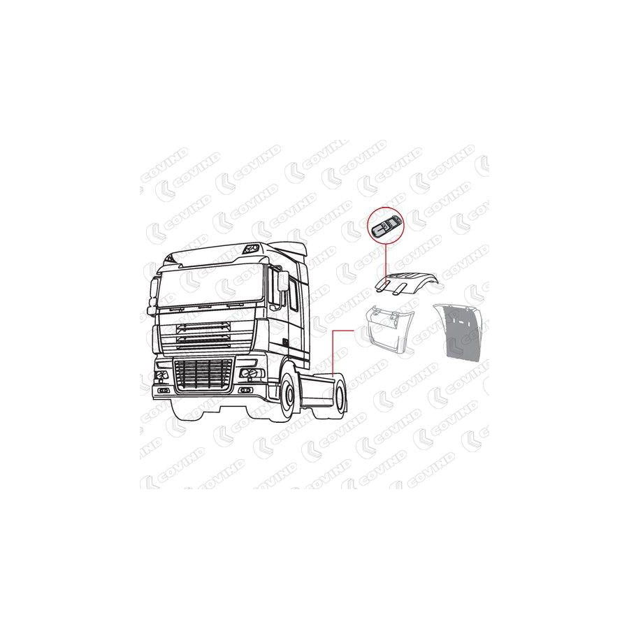 Covind Xf5/515 Holder, Mudguard