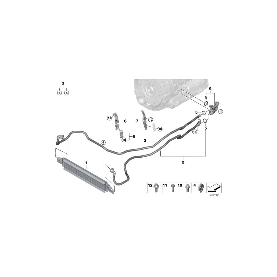 Genuine BMW 17219429794 G20 G21 Transmission Oil Cooler (Inc. 330i, 320i 1.6 & 320i)