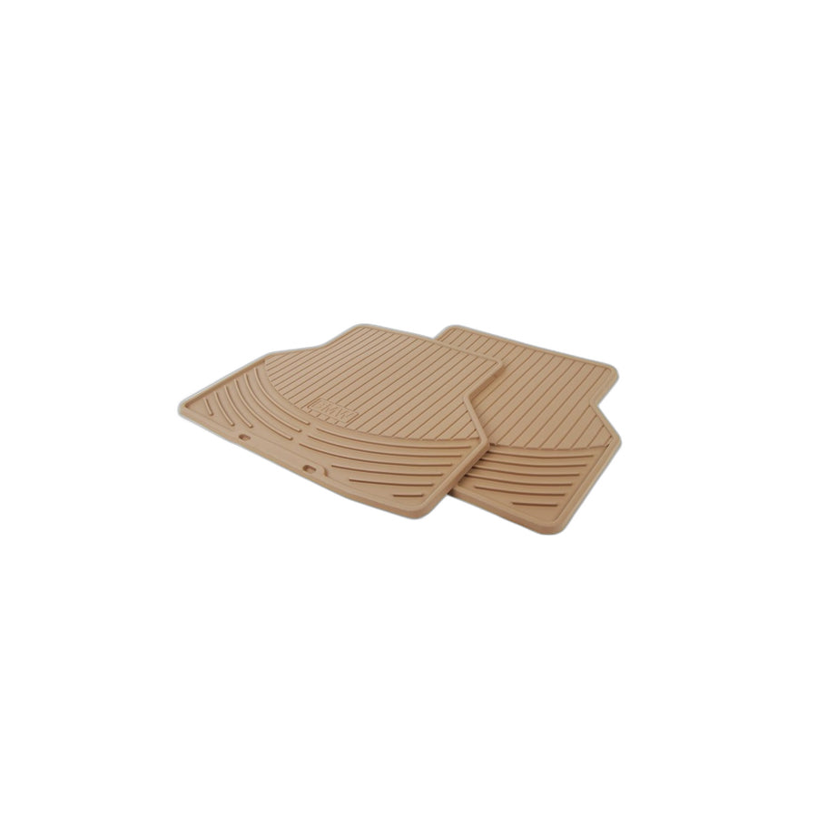 Genuine BMW 82550305180 E60 E61 Rubber Floor Mats E-60 BEIGE REAR (Inc. 530xi, 530i & 523i)