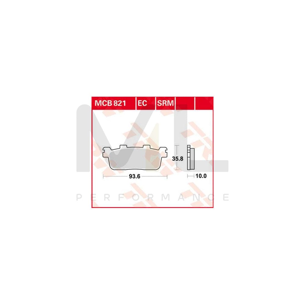 TRW Organic Low Budget Mcb821Ec Brake Pad Set