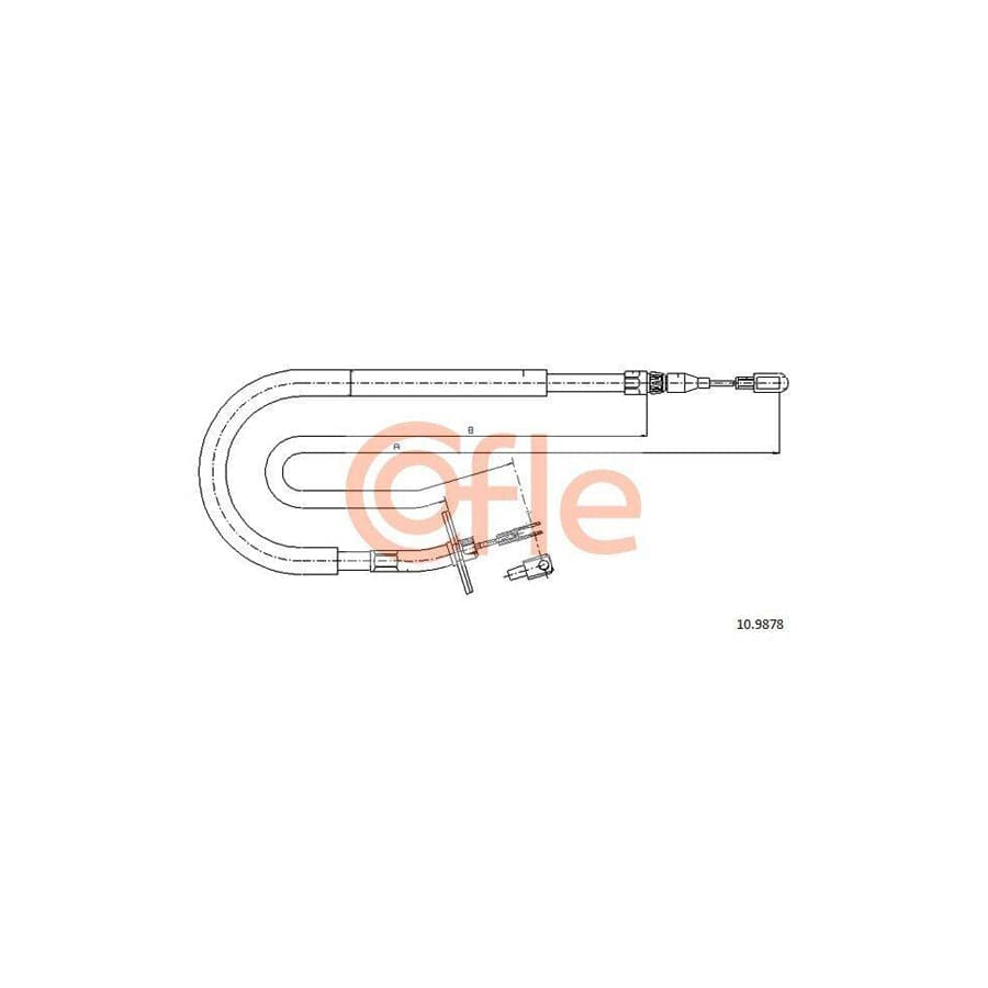 Cofle 92.10.9878 Hand Brake Cable Suitable for Mercedes-Benz Sprinter
