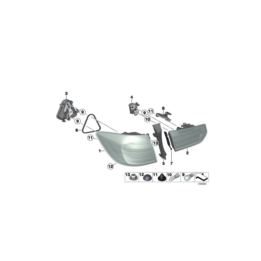 Genuine BMW 63217313046 F31 Trim Cover For Driprail, Right (Inc. 328iX, 320iX & 320i)