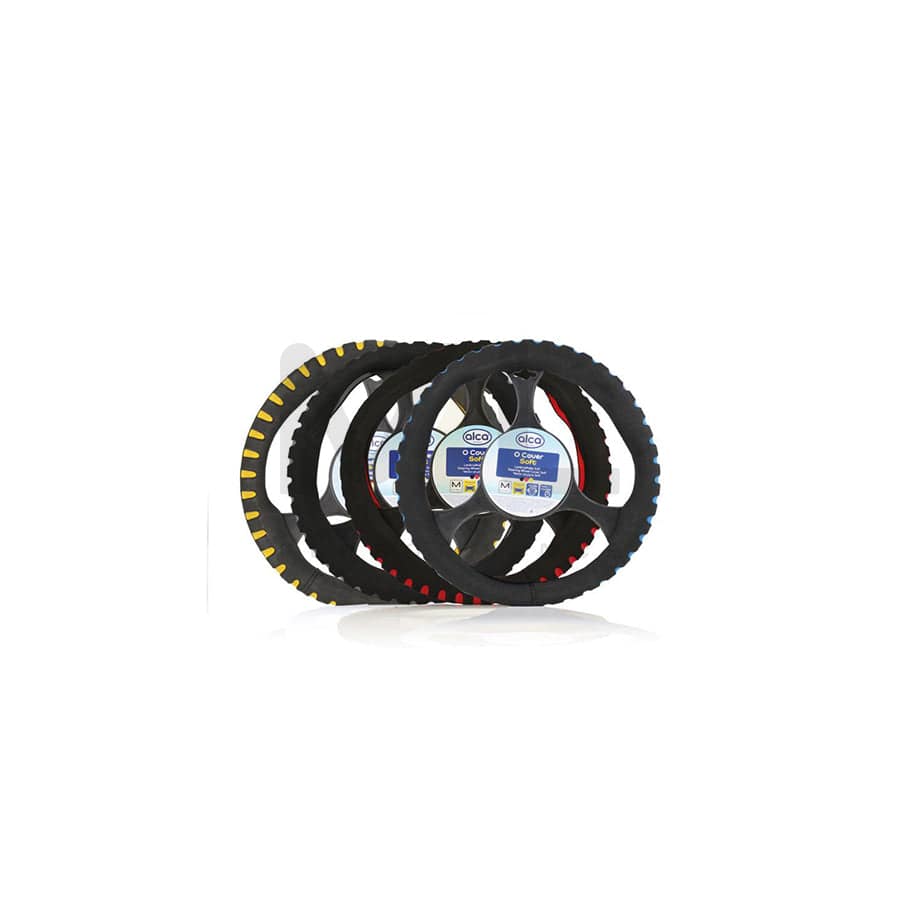 ALCA SOFT 596000 Steering wheel cover Blue, Grey, Red, Yellow, Ø: 37-39cm, PVC