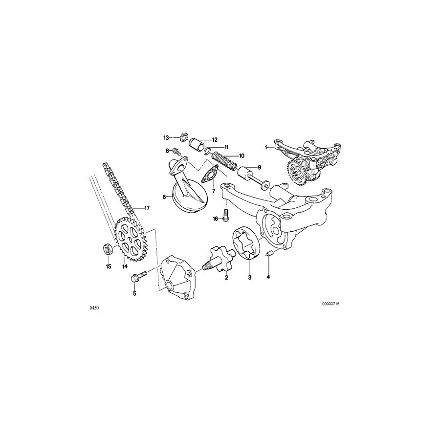 Genuine BMW 11411740852 E38 Oil Pump (Inc. 728i & 728iL)