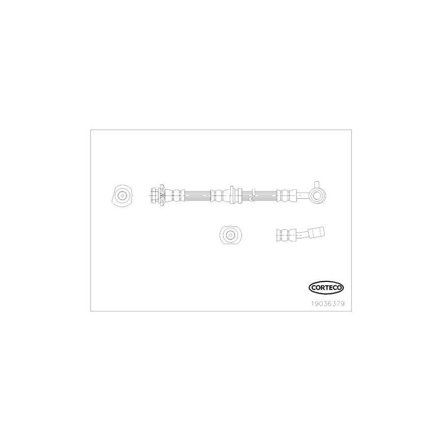 Corteco 19036379 Brake Hose for Nissan Qashqai / Qashqai 2 I (J10, Nj10)