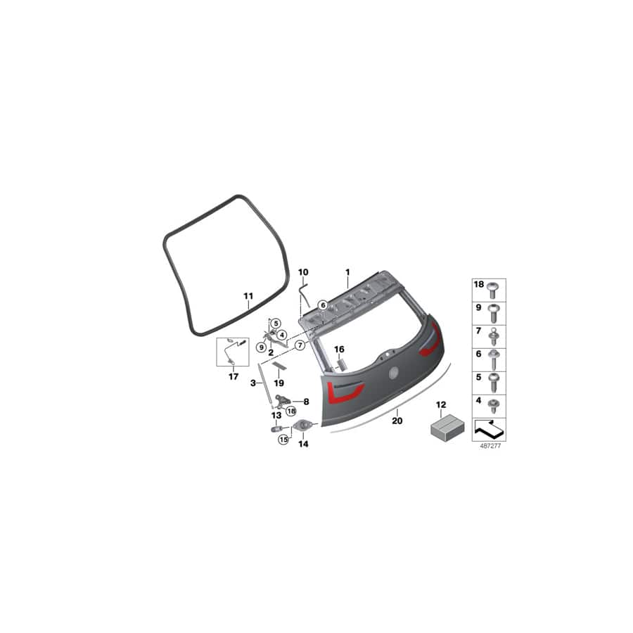Genuine BMW 51137462347 Rear Trim (Inc. i3s 120Ah Rex, i3 120Ah Rex & i3s 94Ah)