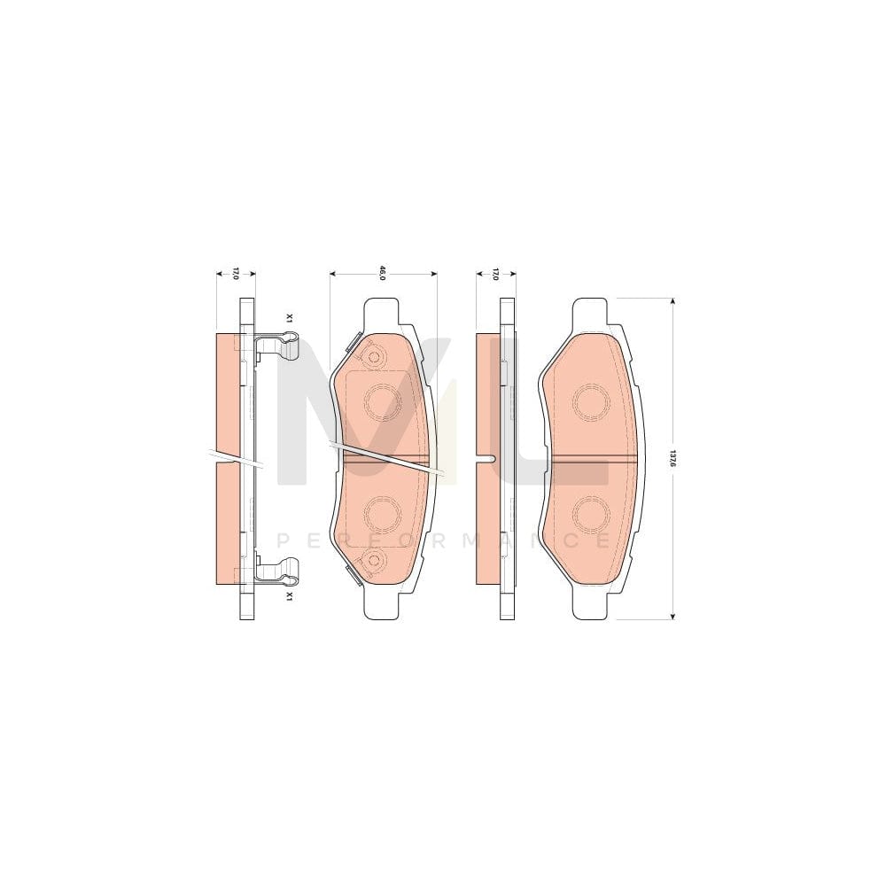 TRW Gdb4602 Brake Pad Set With Acoustic Wear Warning