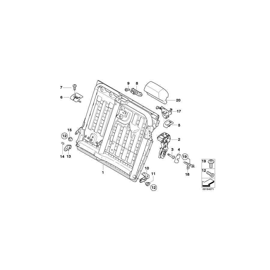 Genuine BMW 52207171507 E70 E72 E71 Catch Rear Left (Inc. X6 50iX, X5 40dX & X6 35dX)