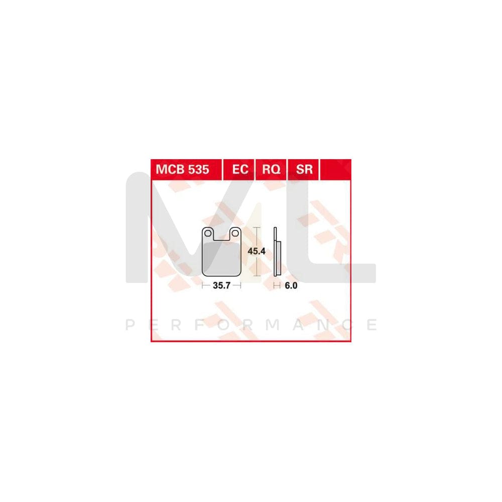 TRW Organic Sportive Mcb535Rq Brake Pad Set