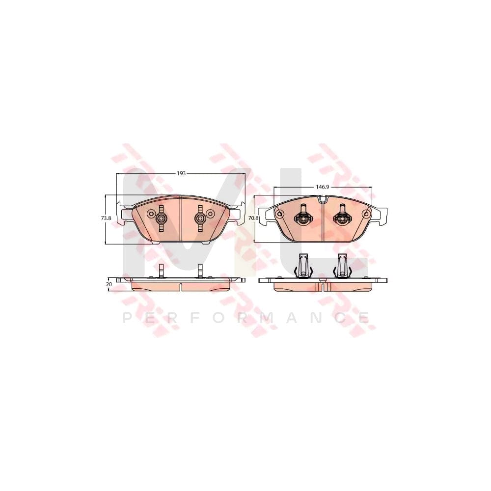 TRW Gdb2113 Brake Pad Set Prepared For Wear Indicator