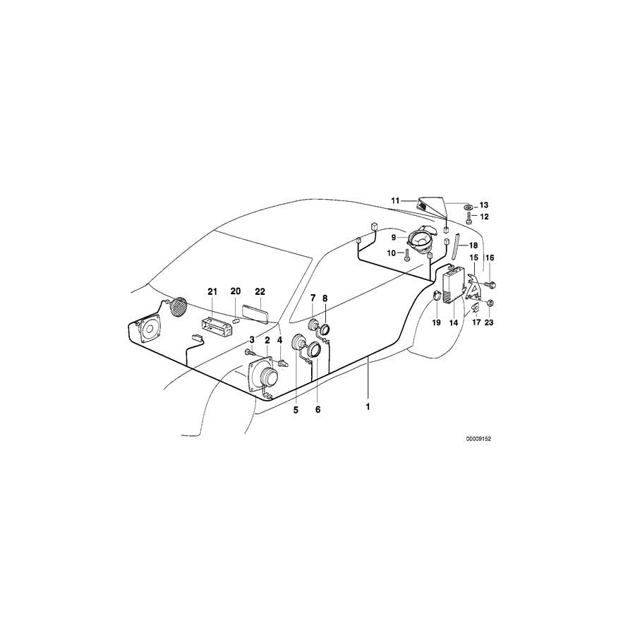 Genuine BMW 65138361490 E36 Tweeter SCHWARZ (Inc. 318tds, 316i 1.6 & 316g)