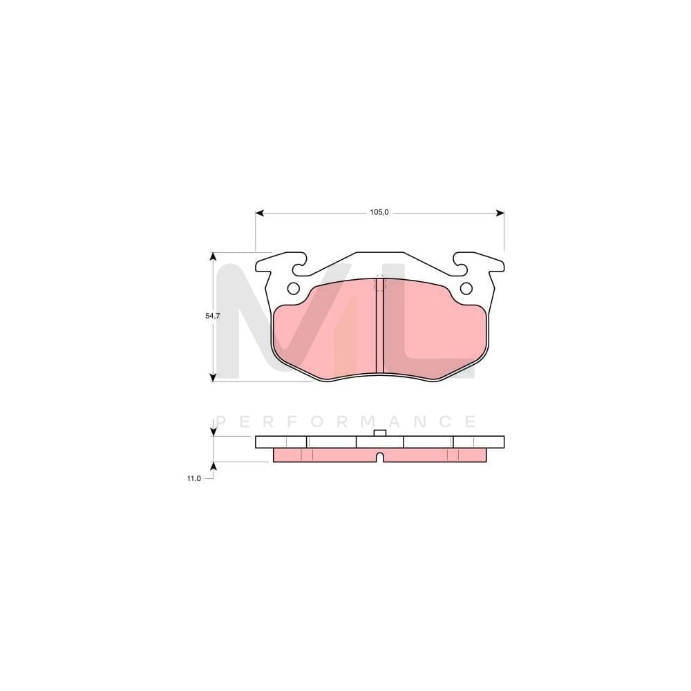 TRW Gdb1522 Brake Pad Set Not Prepared For Wear Indicator