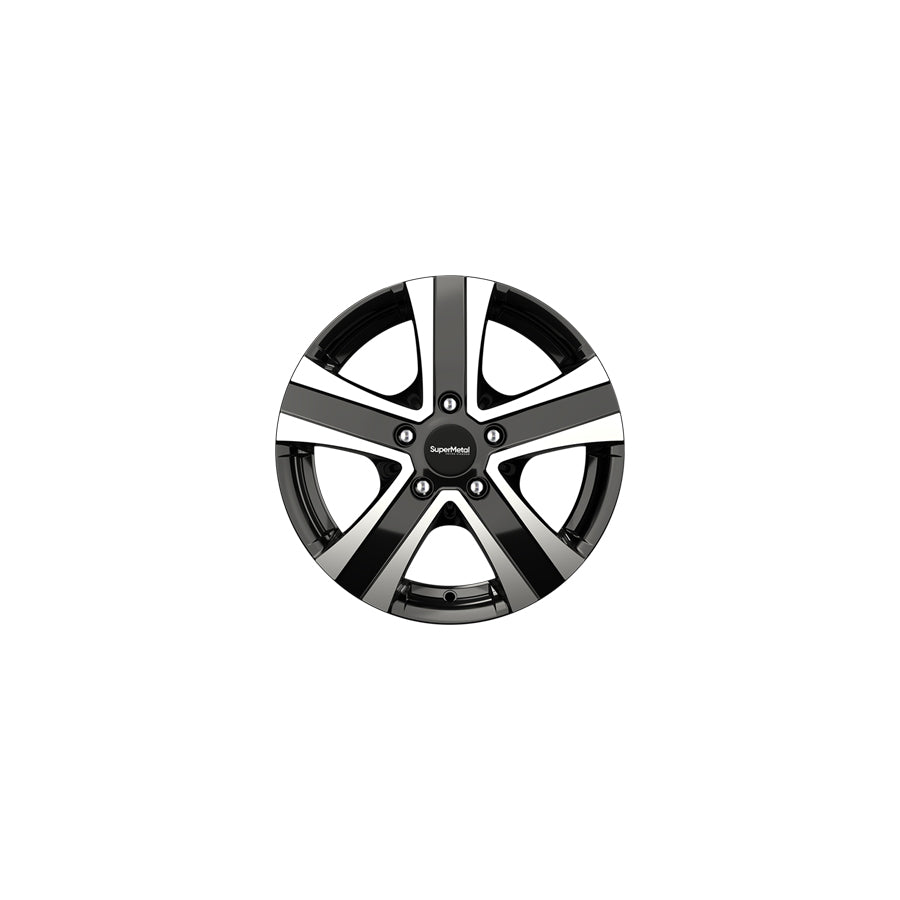 SuperMetal Hammer 6.5x16 ET65 42195 Black Polished Wheel