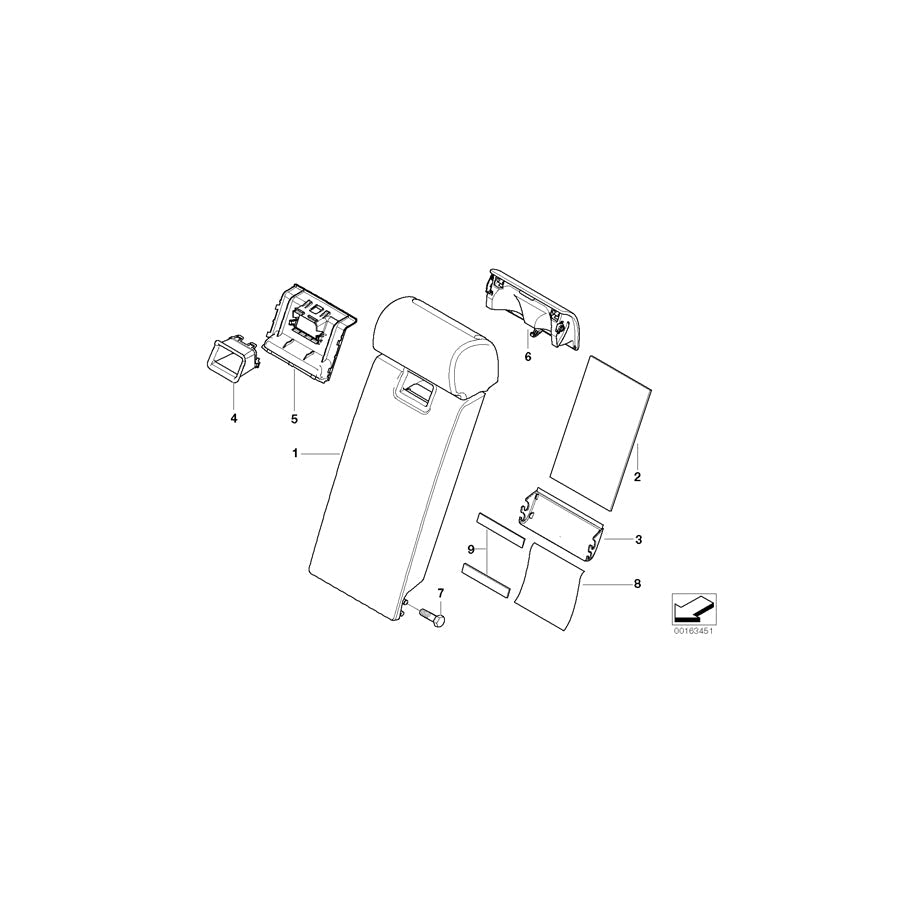 Genuine BMW 52203453363 E83 Upper Cover OYSTER (Inc. X3 1.8d, X3 3.0sd & X3 3.0si)