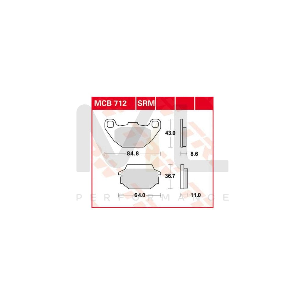 TRW Organic Allround Mcb712 Brake Pad Set