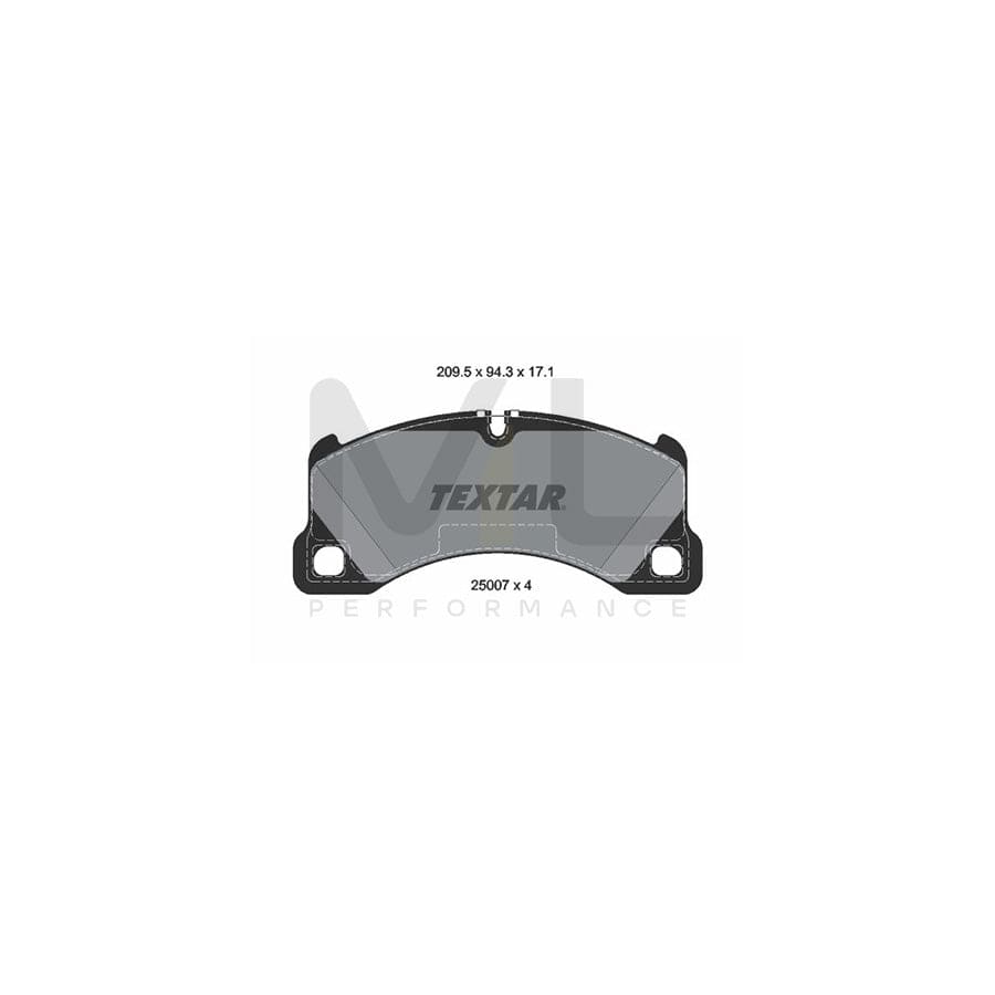 TEXTAR 2500703 Brake pad set prepared for wear indicator