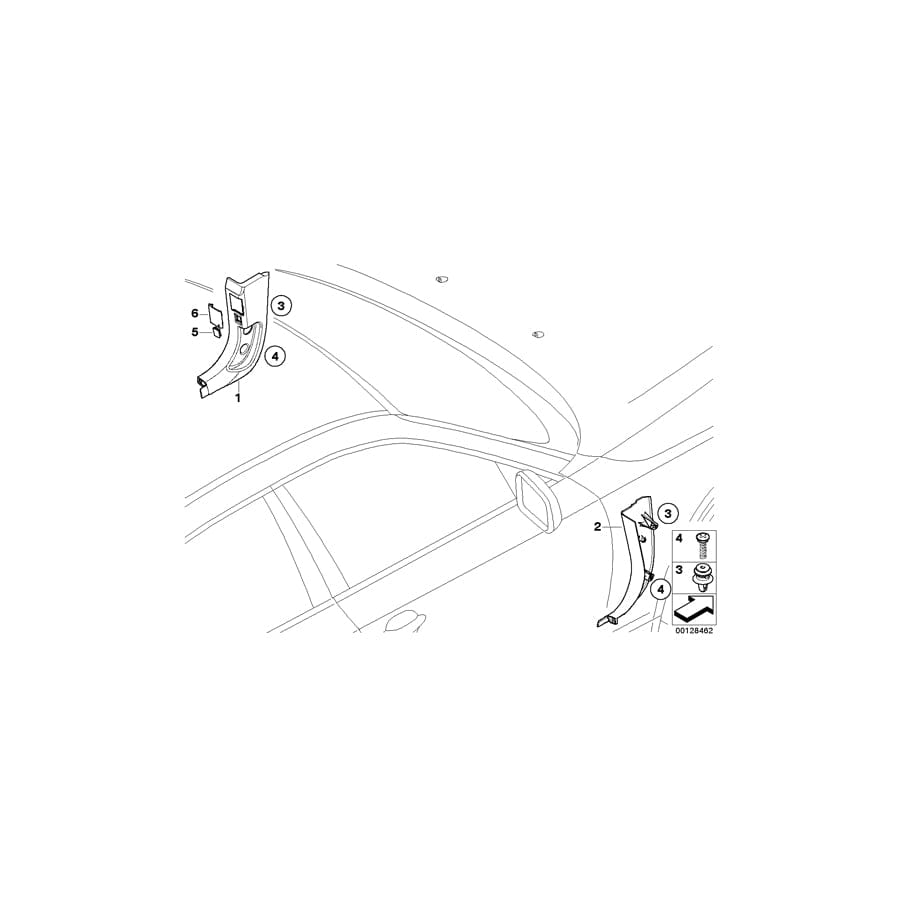 Genuine BMW 51437069424 E61 E60 Lateral Trim Panel Front Right BEIGE (Inc. M5, 530d & 523i)