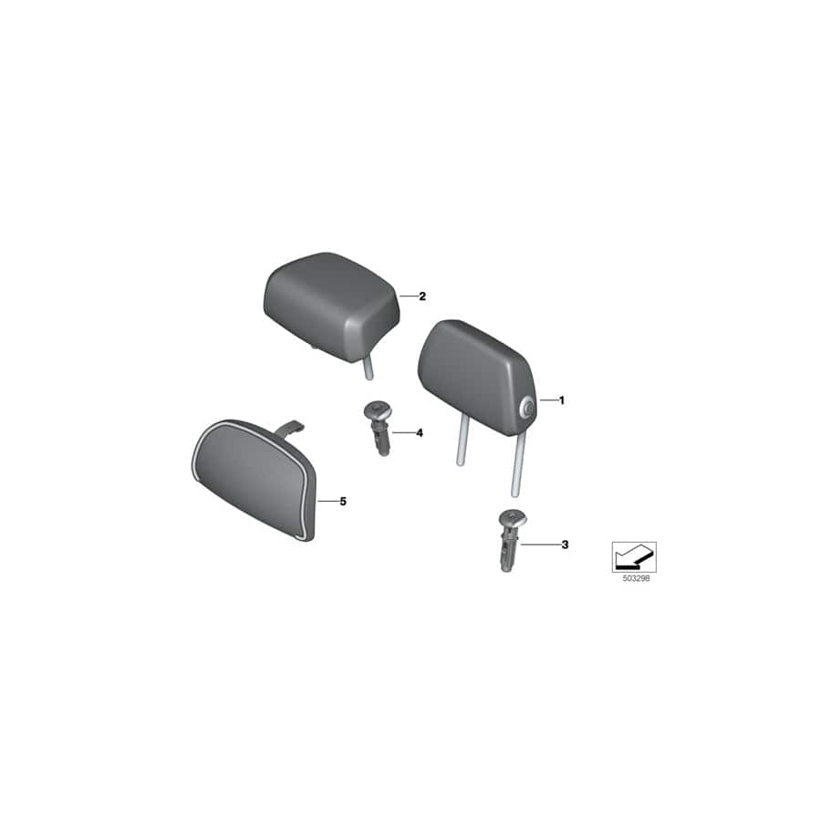 Genuine BMW 52207499738 G05 Head Restraint, Leather, Center COFFEE (Inc. X5)