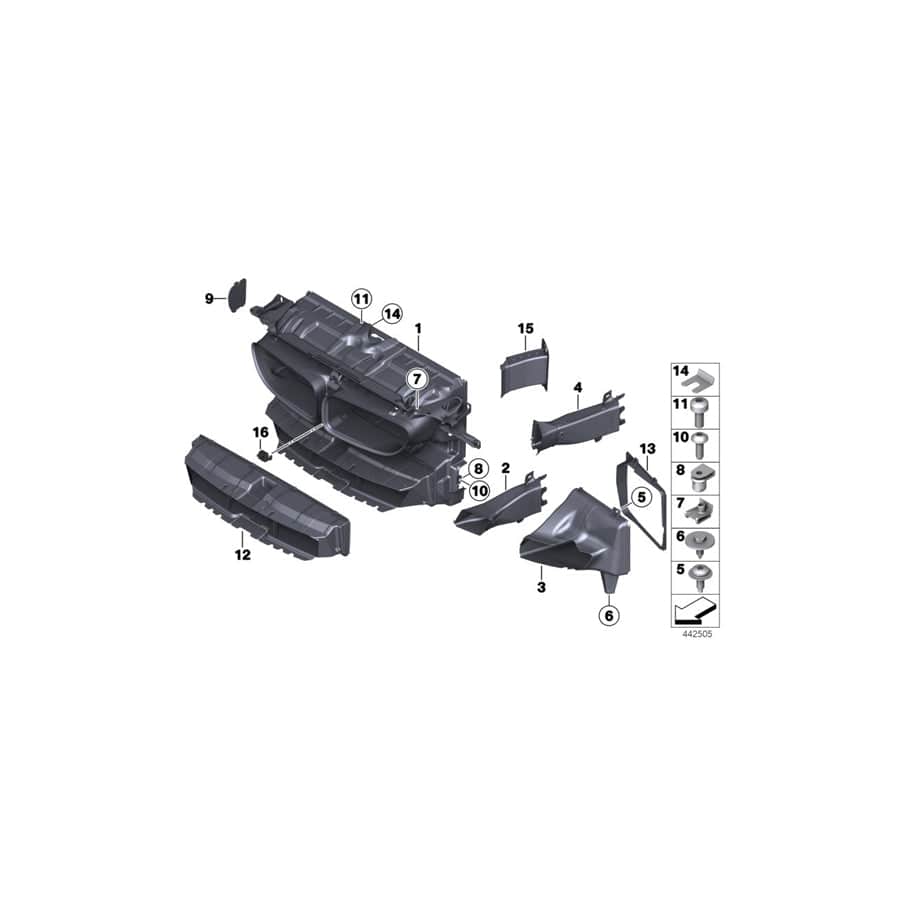 Genuine BMW 51747984644 F02 F01 F06 Exhaust Grill Right ALPINA (Inc. ALPINA B6, ALPINA B7 & ALPINA B7LX)